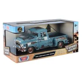 Calitate înaltă Masinuta metalica, Motormax, Weathered Treasures, 1955 GMC Blue Chip Pickup, 1 24