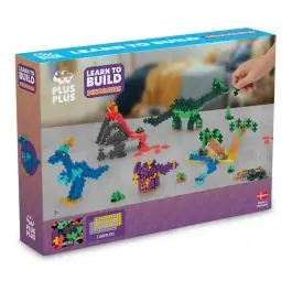 Set constructie, Plus-Plus, 600 piese, Invata sa construiesti, Dinozauri Livrare expres
