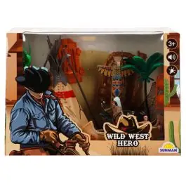 Set de joaca cu figurine, Wild West Hero, Indian Cowboy Ultima șansă