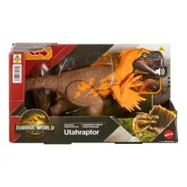 Figurina articulata, Jurassic World Rebirth, Wild Roar, Utahraptor, JGC80 Ofertă exclusivă