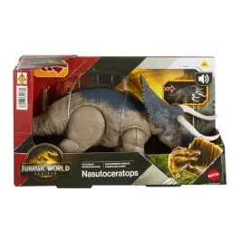 Figurina articulata, Jurassic World Rebirth, Wild Roar, Nasutoceratops, JGC81 Cumpărături sigure