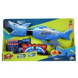 Reducere de preț Arma de jucarie cu 10 sageti si bile din burete, Zapp Toys, Shark, Albastru