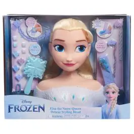 Cumpărături sigure Manechin de coafat cu accesorii, Styling Head, Papusa Elsa Frozen, 18 piese