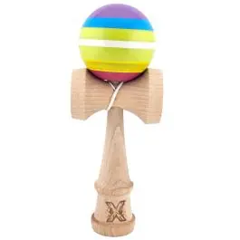 Jucarie de indemanare din lemn, Kendama X, Super Sticky, 18 cm, Multicolor Preț mic