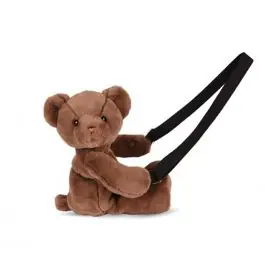 Ofertă de sezon Jucarie de plus, Doudou, Ursulet, geanta crossbody, Maro, 30 cm
