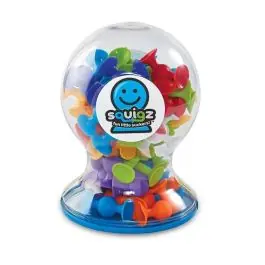 Set de constructie cu 44 de piese cu ventuze, Fat Brain Toys, Squigz Deluxe Plată sigură