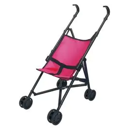 Carucior pentru papusi, Luna Toys, Baby Trolley Series, Roz, 26 x 48 x 52 cm Premium