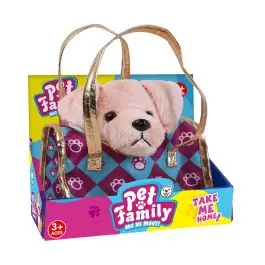 Ultima șansă Jucarie de plus in geanta, Luna Toys, Take Me Home, Catelus, Cream, 20 cm