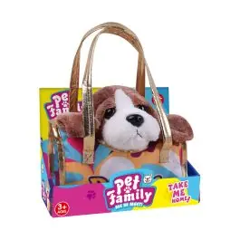 Cumpără acum Jucarie de plus in geanta, Luna Toys, Take Me Home, Catelus, Maro, 20 cm
