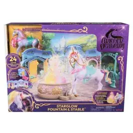Reducere extra Set de joaca cu lumini si sunete, Unicorn Academy, Starglow Fountain & Stable