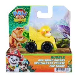 Mini vehicul cu figurina, Paw Patrol the Dino Movie, Pup Squad Racers, Rubble, 20157138 Expediere rapidă