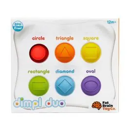 Jucarie senzoriala educativa cu bule din silicon, Fat Brain Toys, Dimpl Duo Ofertă de sezon
